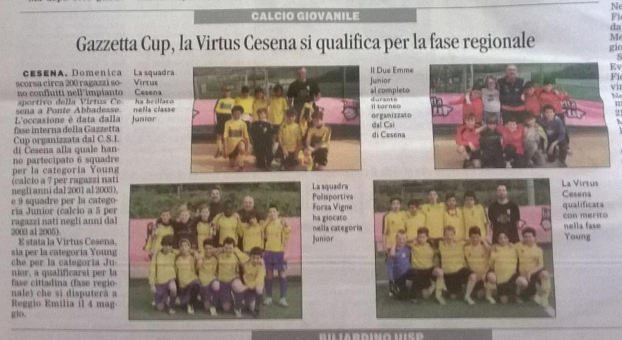 Gazzetta Cup, la Virtus si qualifica per la fase regionale