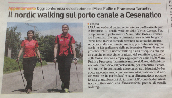 Il nordic walking sul portocanale di Cesenatico