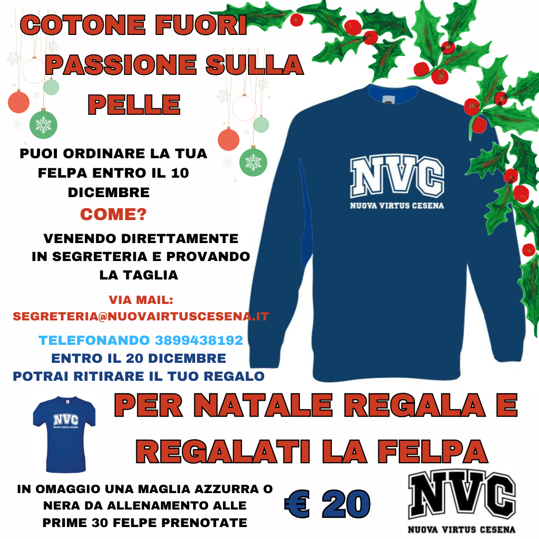 PER NATALE REGALA LA FELPA NVC 